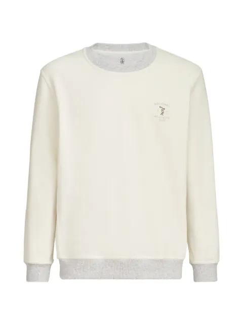 Brunello Cucinelli cotton French terry sweatshirt with embroidery
