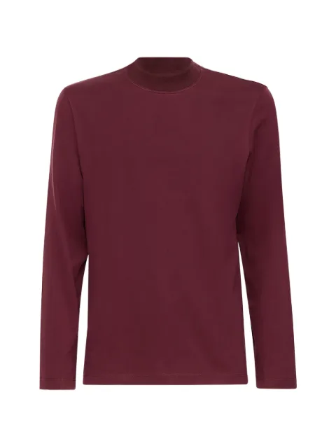 Brunello Cucinelli cotton jersey long-sleeve mock-neck T-shirt