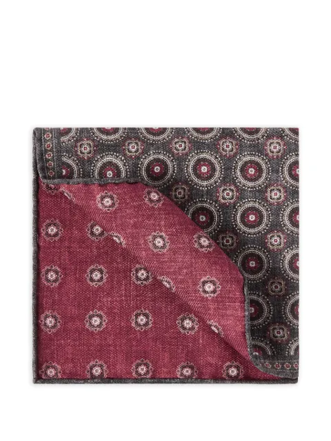 Brunello Cucinelli silk pocket square with medallion design