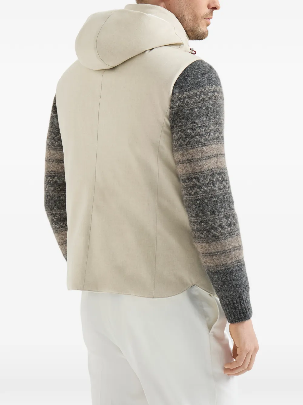 Brunello Cucinelli Bodywarmer met drukknop Beige