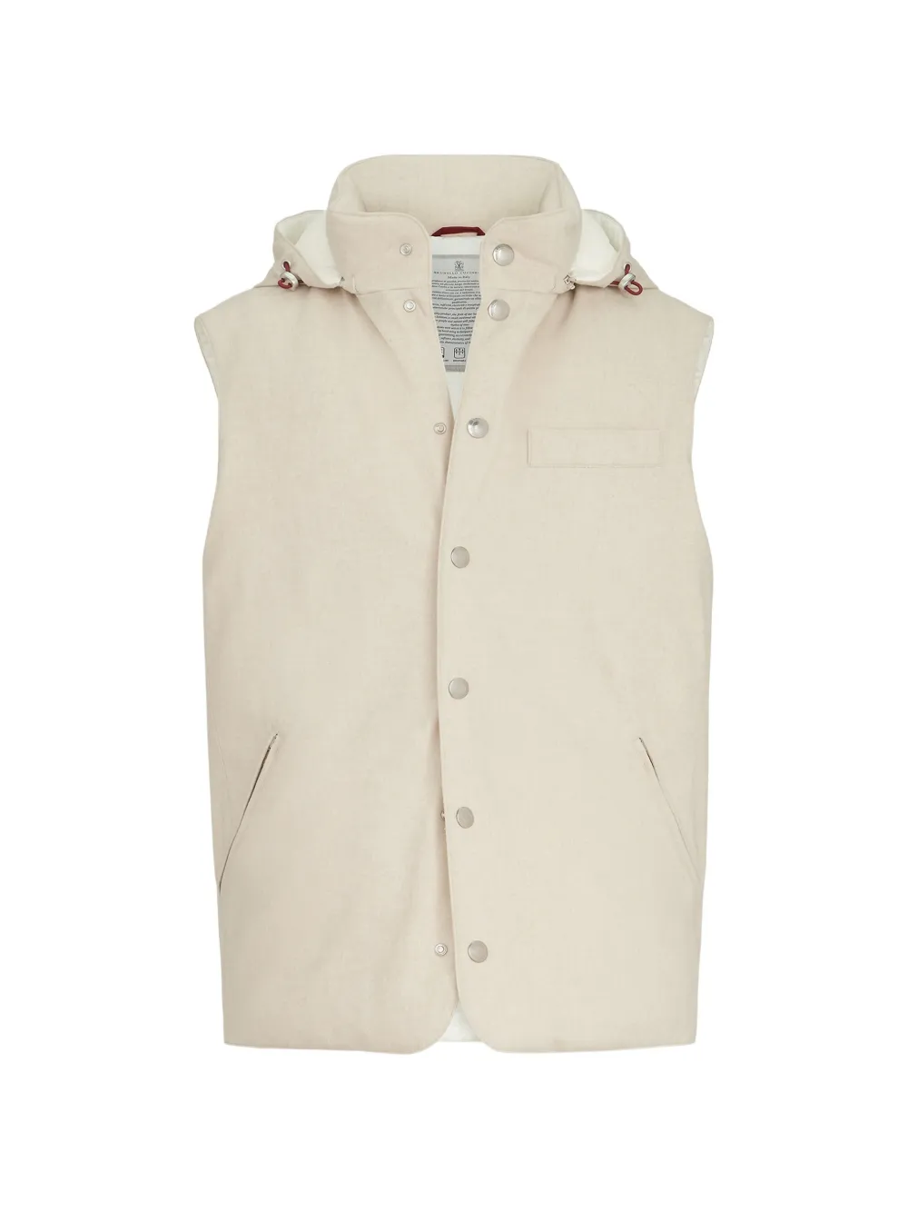 Brunello Cucinelli snap-button-fastening gilet - Nude