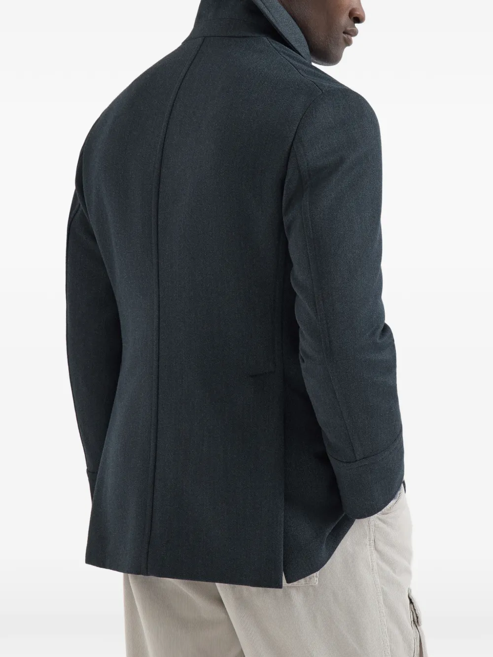 Brunello Cucinelli Jack met dubbele rij knopen Blauw