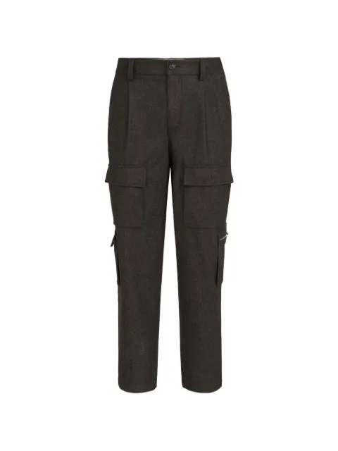 Brunello Cucinelli 버진 울 플란넬 카고 포켓 웨이스트 탭 팬츠
