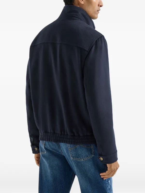 Brunello Cucinelli zip-up Jacket | Blue | FARFETCH JO