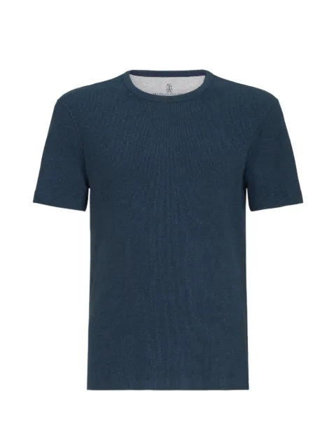 Brunello Cucinelli camiseta con efecto vaquero
