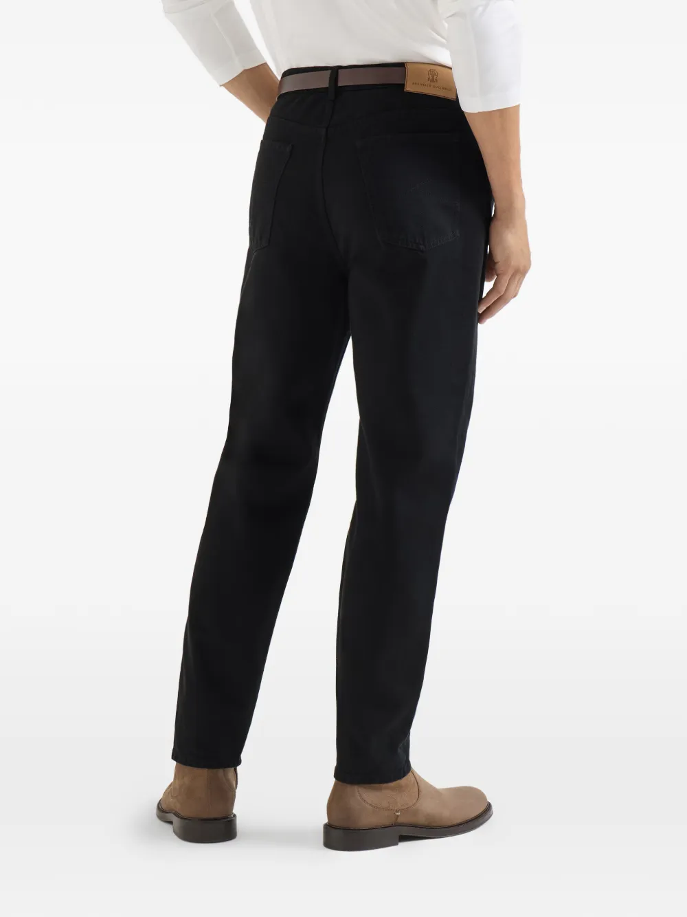 Brunello Cucinelli Jeans met vijf zakken en geverfd effect Zwart