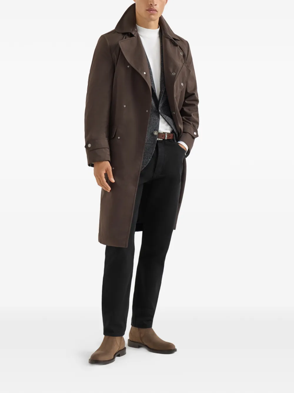 Brunello Cucinelli Jeans met vijf zakken en geverfd effect Zwart