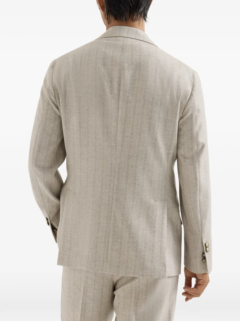 Brunello Cucinelli Cavallo gestreepte blazer Beige