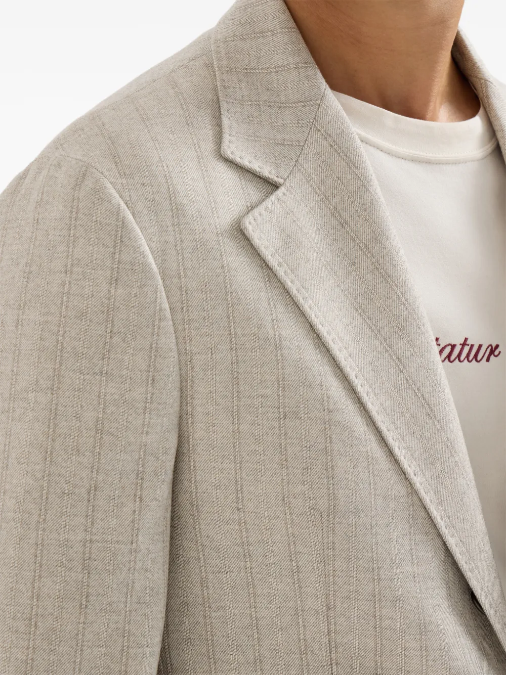 Brunello Cucinelli Cavallo gestreepte blazer Beige