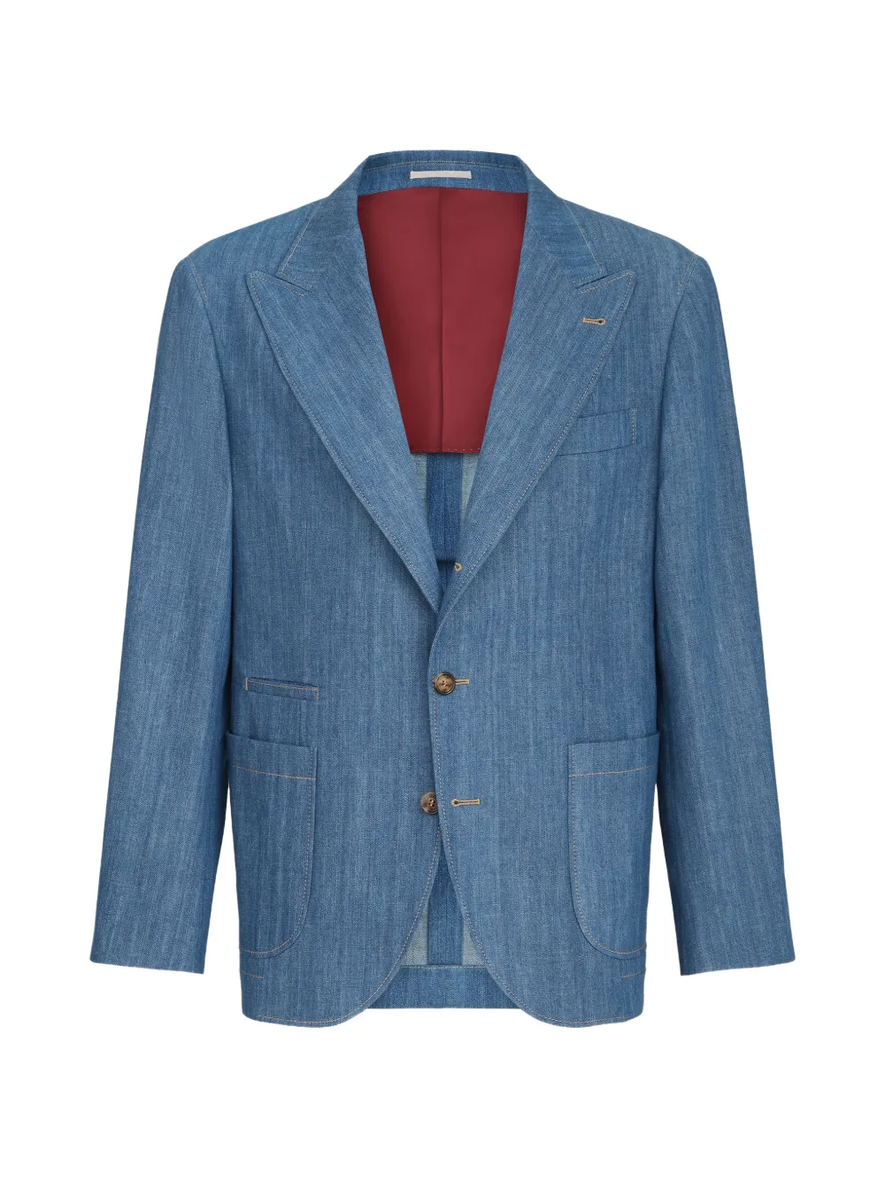 Brunello Cucinelli peak-lapel blazer - Blu