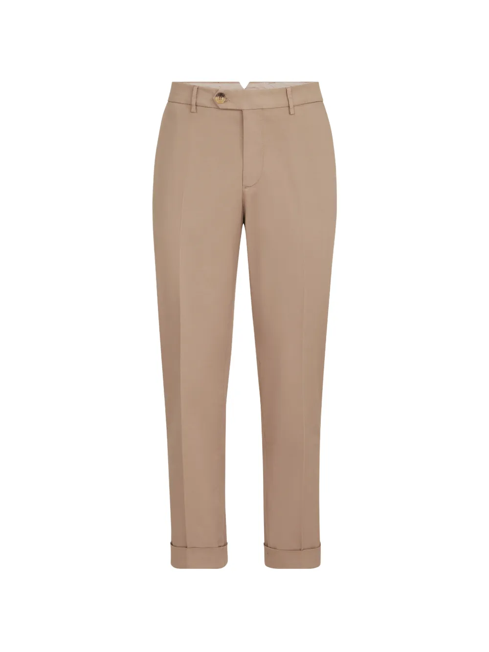 Brunello Cucinelli garment-dyed Italian-fit trousers in American Pima comfort cotton gabardine - Nude