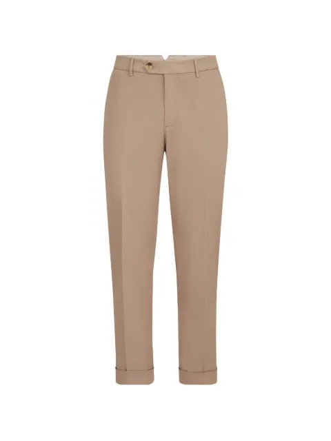Brunello Cucinelli garment-dyed Italian-fit trousers in American Pima comfort cotton gabardine