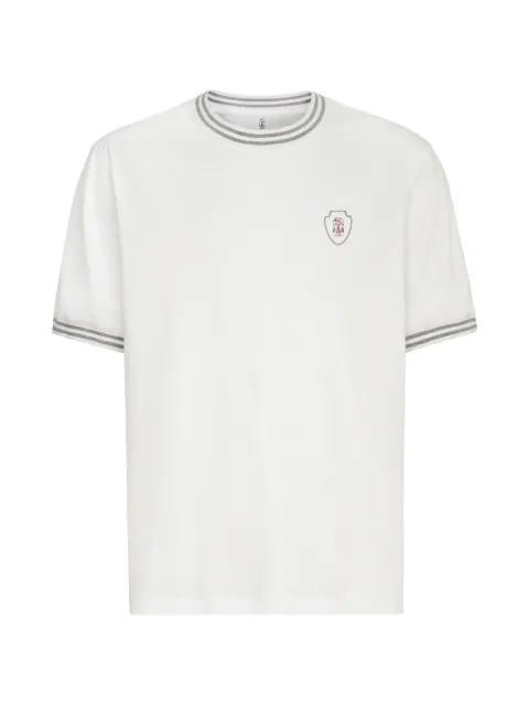 Brunello Cucinelli camiseta con logo bordado