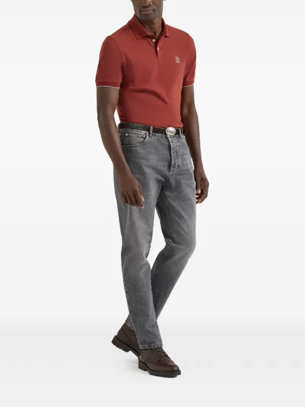 Brunello Cucinelli Greyscale Denim leisure-fit five-pocket