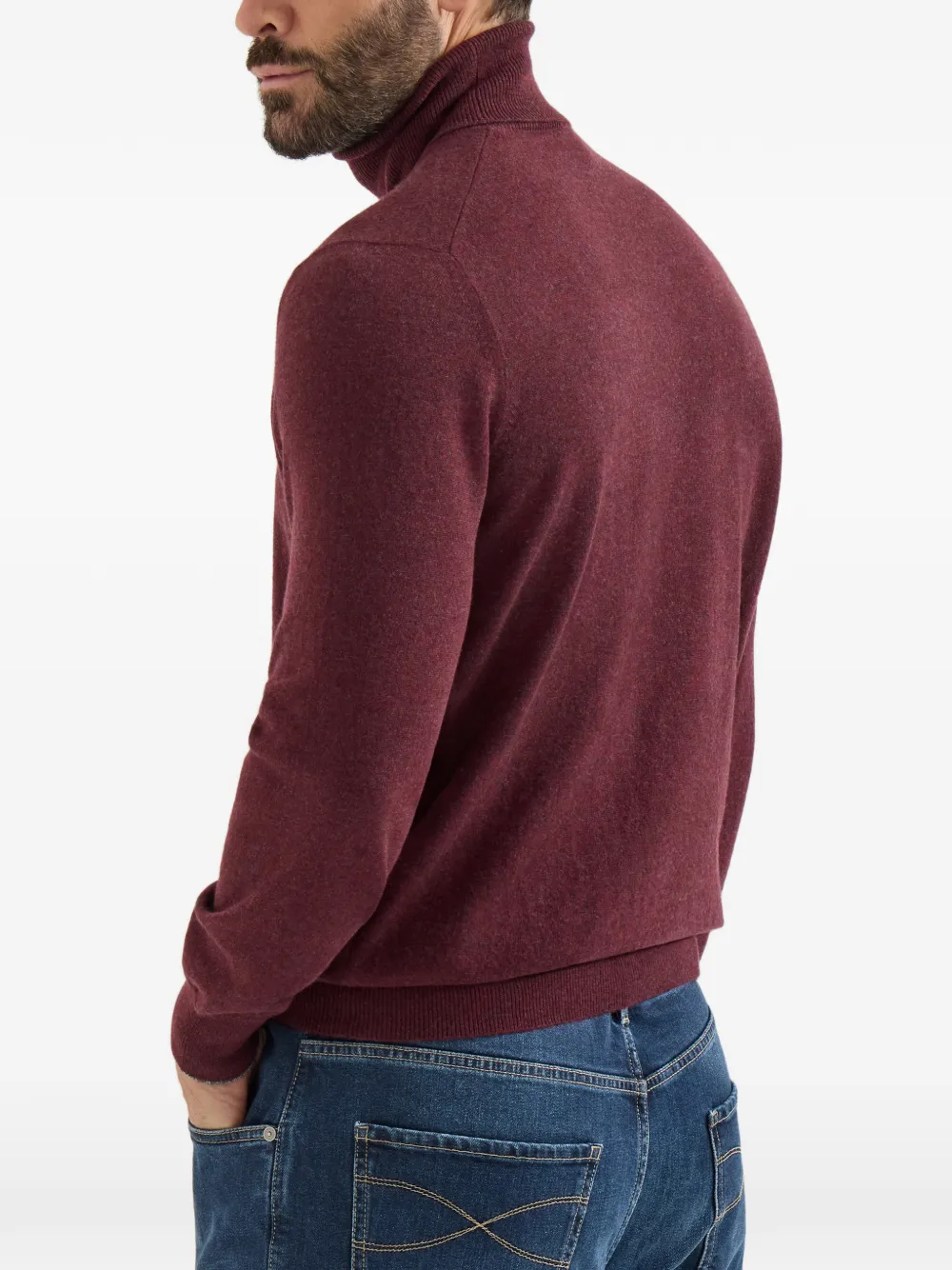 Brunello Cucinelli Mouliné kasjmier coltrui Rood