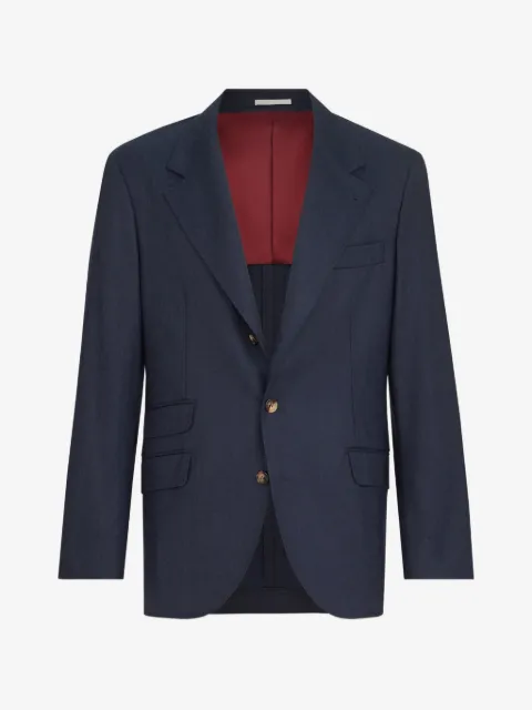 Brunello Cucinelli virgin wool flannel deconstructed Cavallo blazer