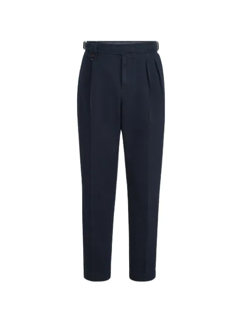 Brunello Cucinelli chevron-weave double-pleat trousers