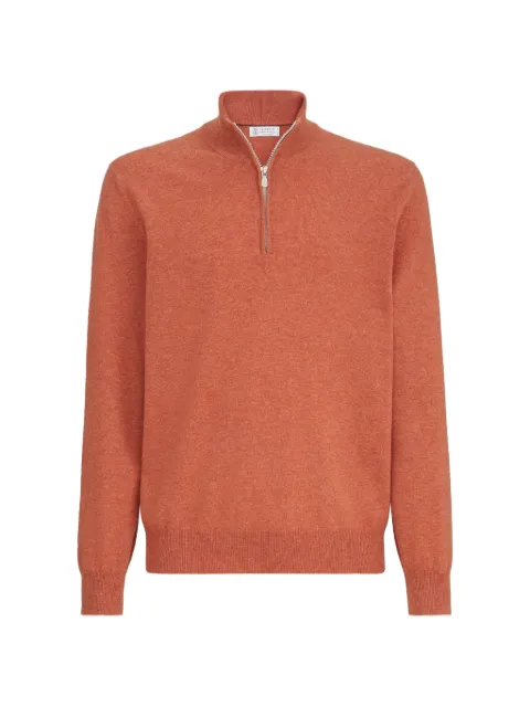 Brunello Cucinelli cashmere sweater with half-zip