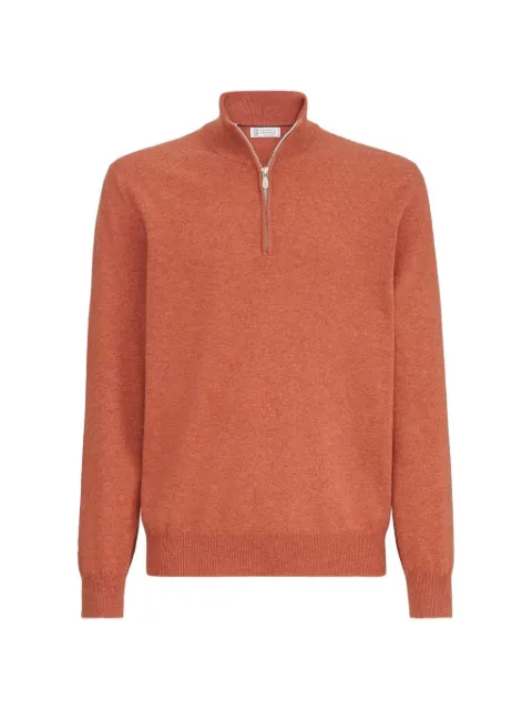 Brunello Cucinelli cashmere sweater with half-zip