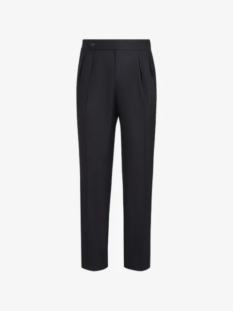 Brunello Cucinelli pantalones de esmoquin plisados en sarga ligera de lana virgen