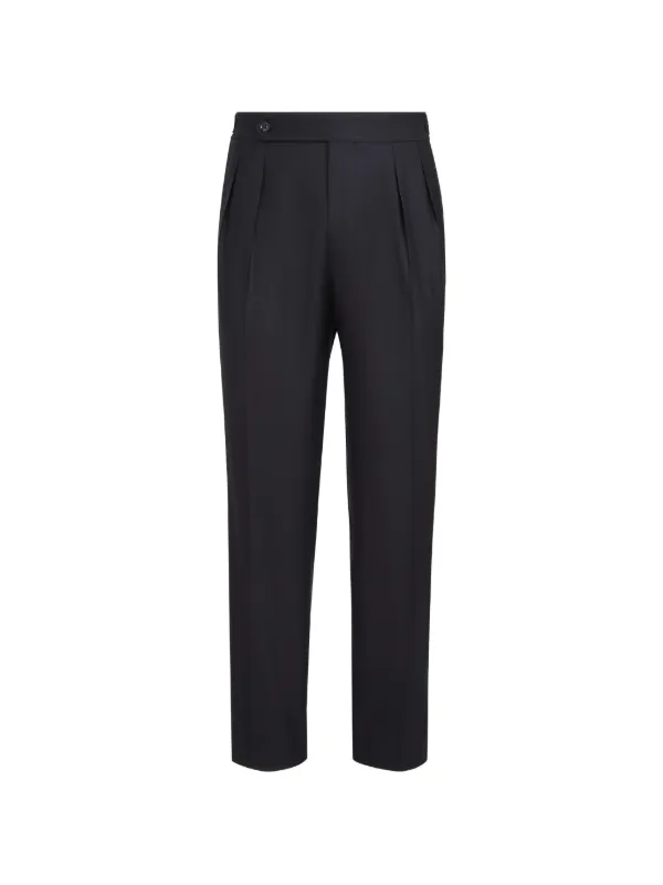 Brunello Cucinelli ウール＆シルク タキシードパンツ | ブラック