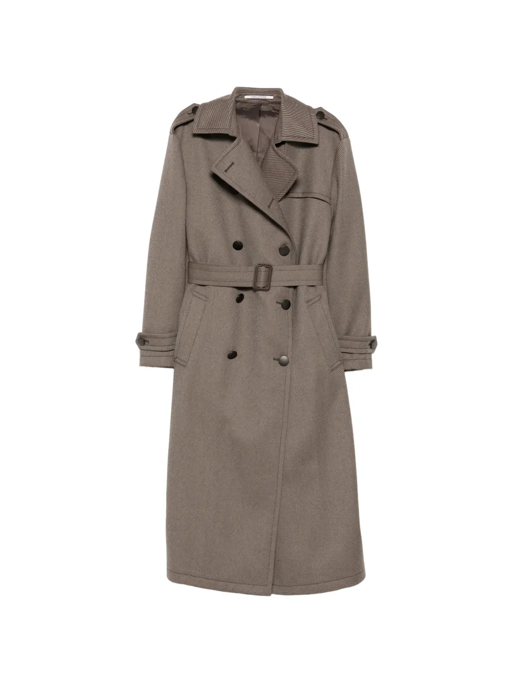 Tagliatore double-breasted belted coat - Braun