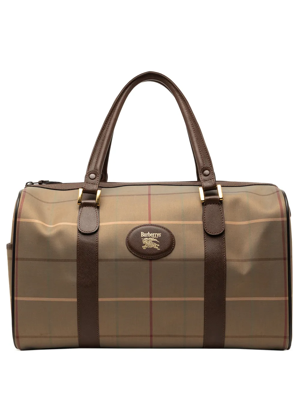 Burberry Pre-Owned 20th Century Vintage Check Canvas boston bag - Braun