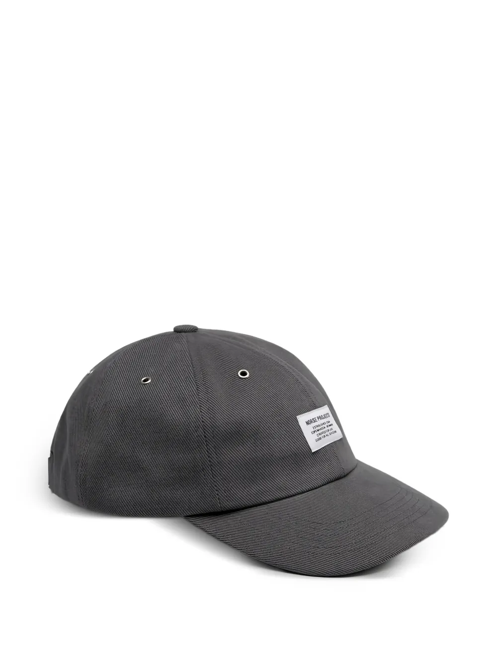 Norse Projects Bull logo-patch twill cap - Grigio