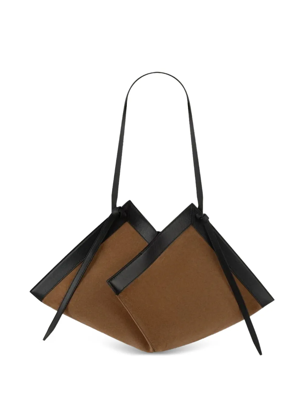 Yuzefi large Wonton leather tote bag - Marrone