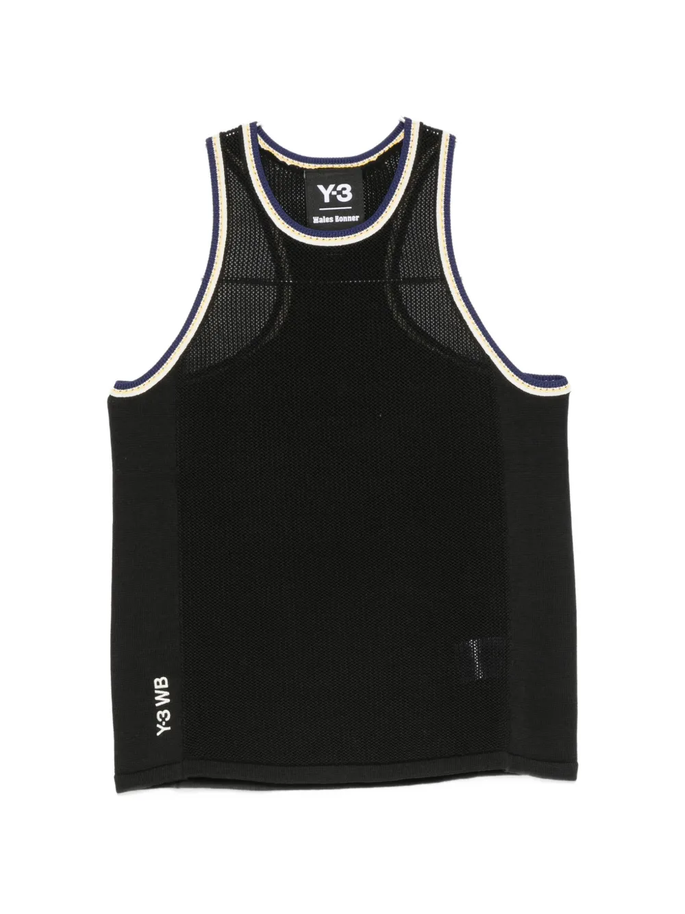 Y-3 x Wales Bonner ribbed-knit tank top - Nero