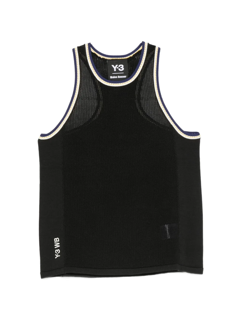 Y-3 x Wales Bonner ribbed-knit tank top - Nero