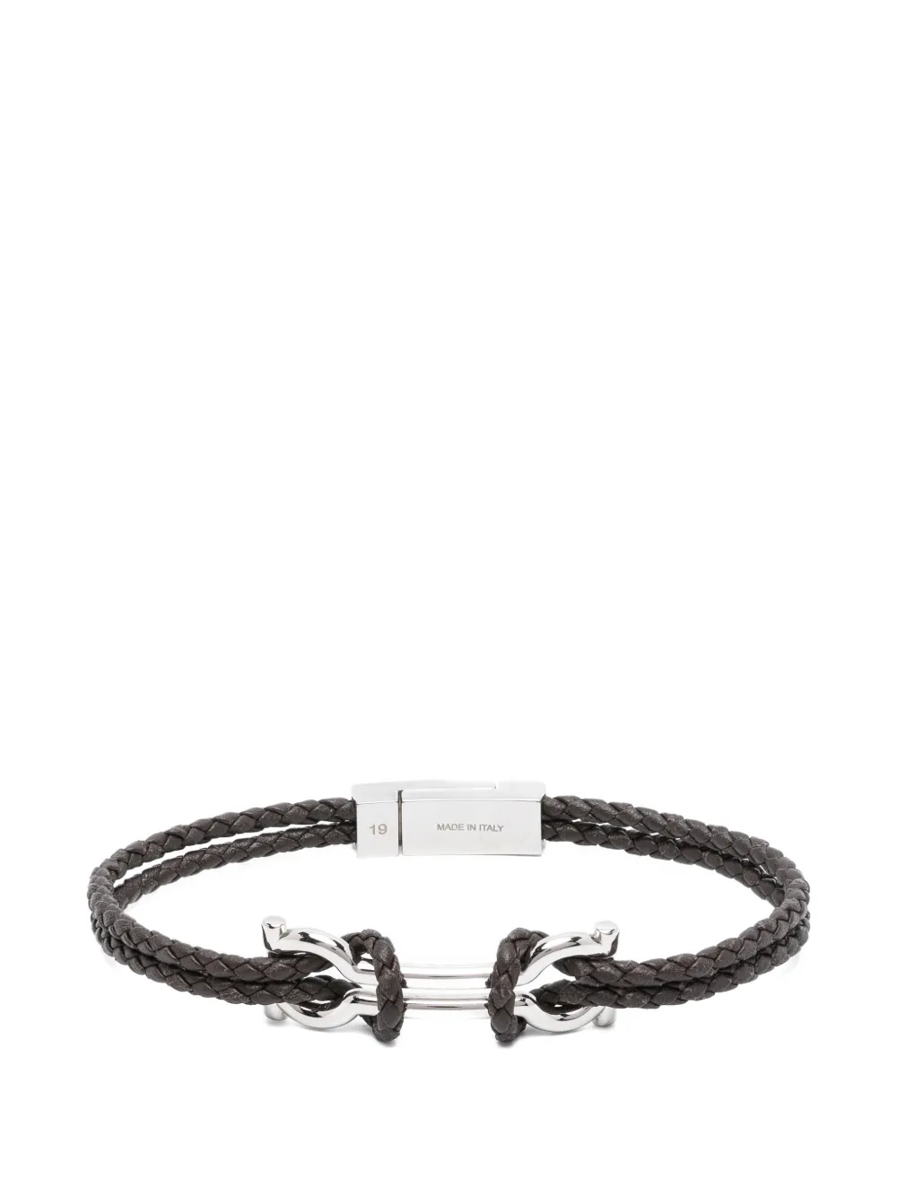 Ferragamo Gancini braided bracelet - Argento