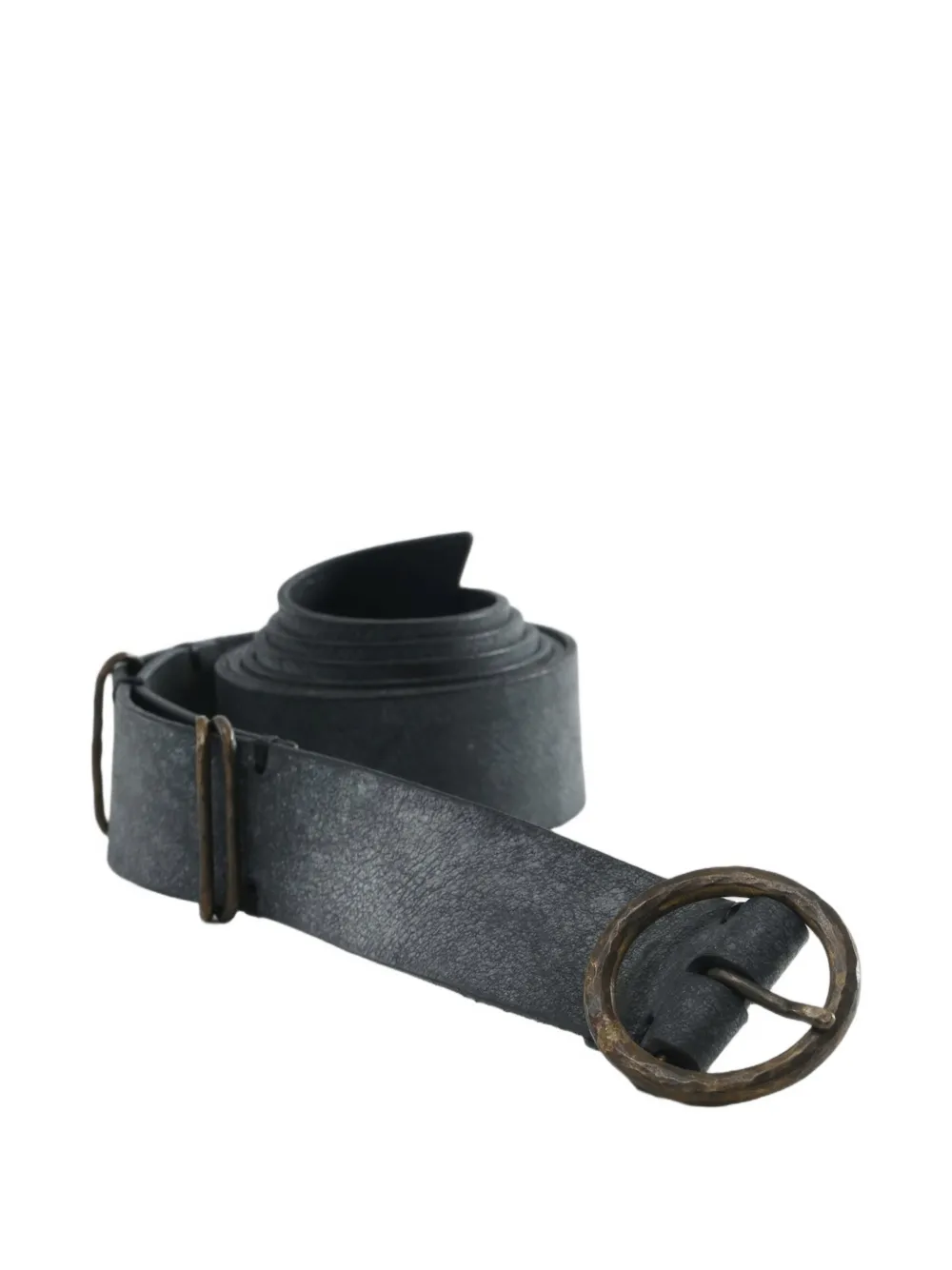 Ziggy Chen round-buckle belt - Grigio