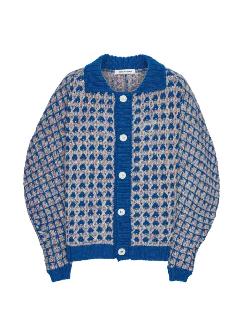 Henrik Vibskov Kimchi check-pattern wool cardigan