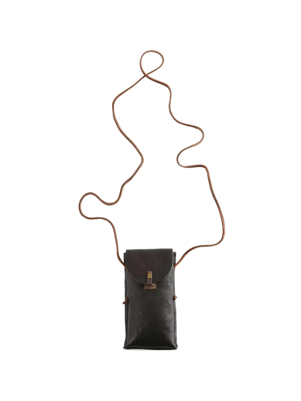 Ziggy Chen foldover-top strap clutch bag - Marrone
