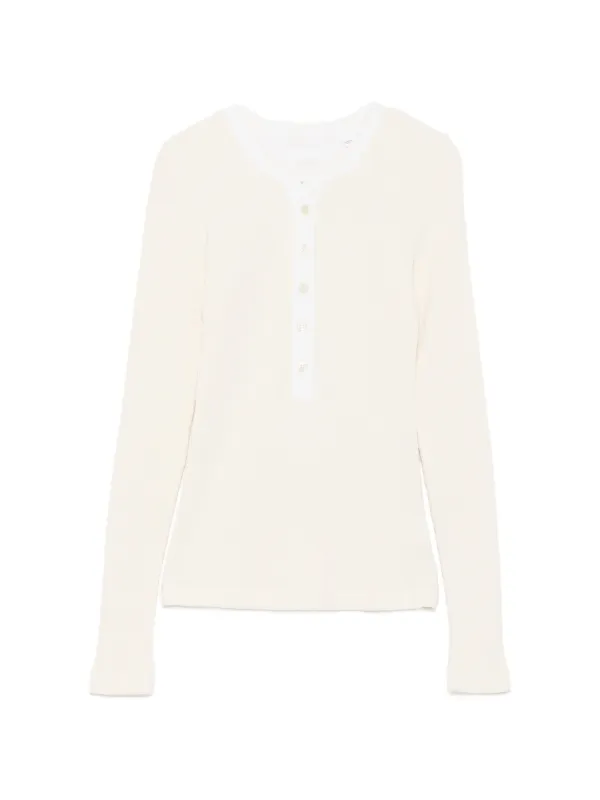 Citizens of Humanity Drea Waffle-knit Top in Neutrals