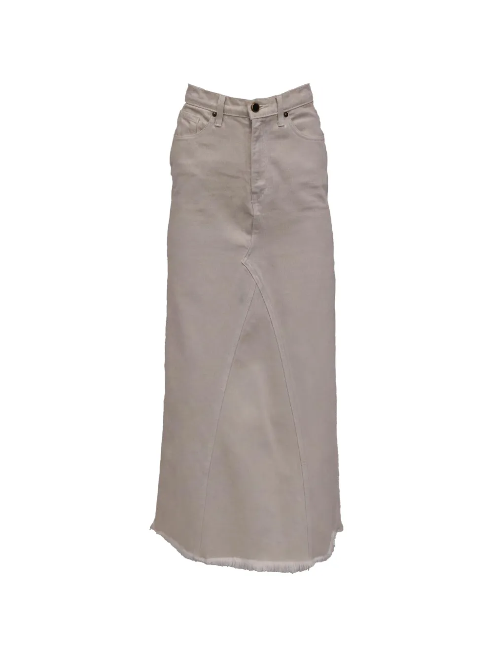 KHAITE raw-edge trim skirt - Toni neutri