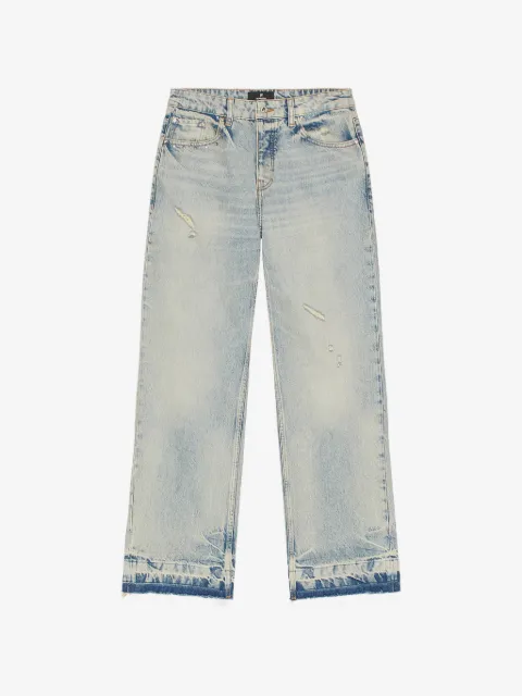 Represent jeans con detalles de apliques y efecto envejecido