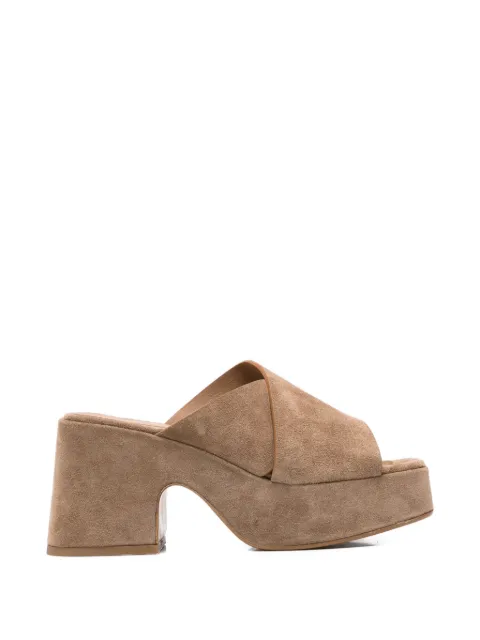 curiositè crossover-strap platform sandals