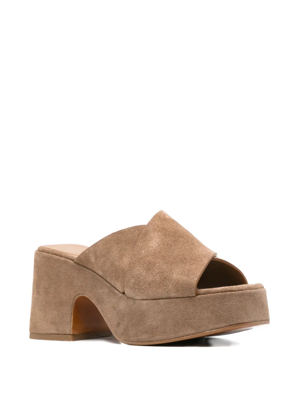 curiositè crossover-strap platform sandals Beige