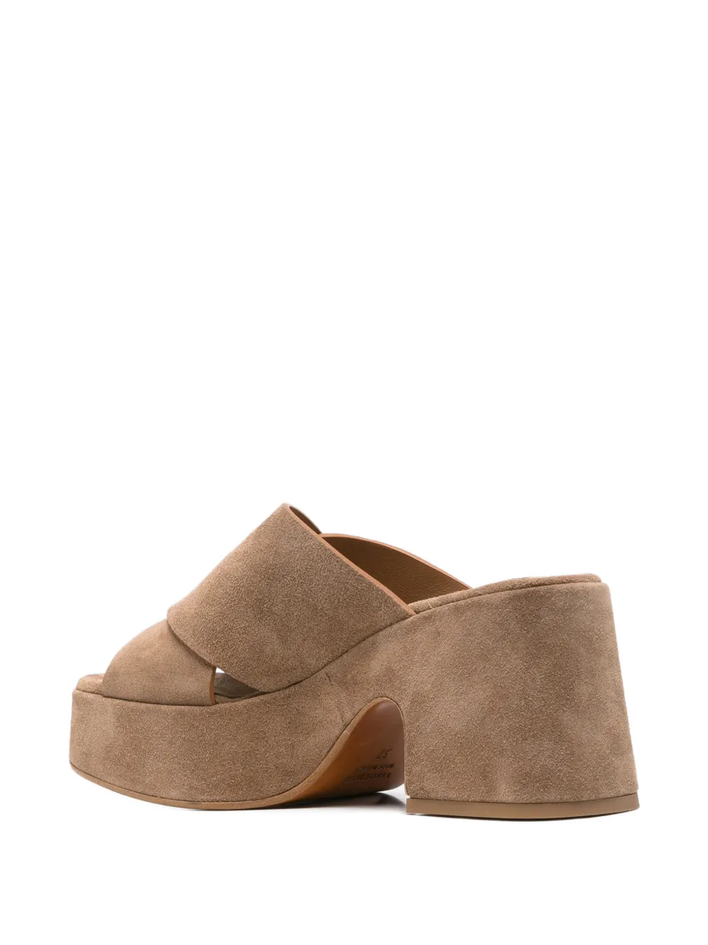 curiositè crossover-strap platform sandals Beige