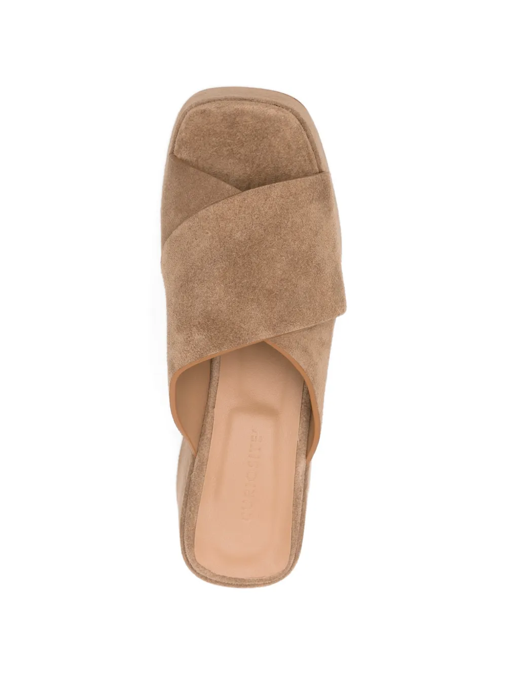 curiositè crossover-strap platform sandals Beige