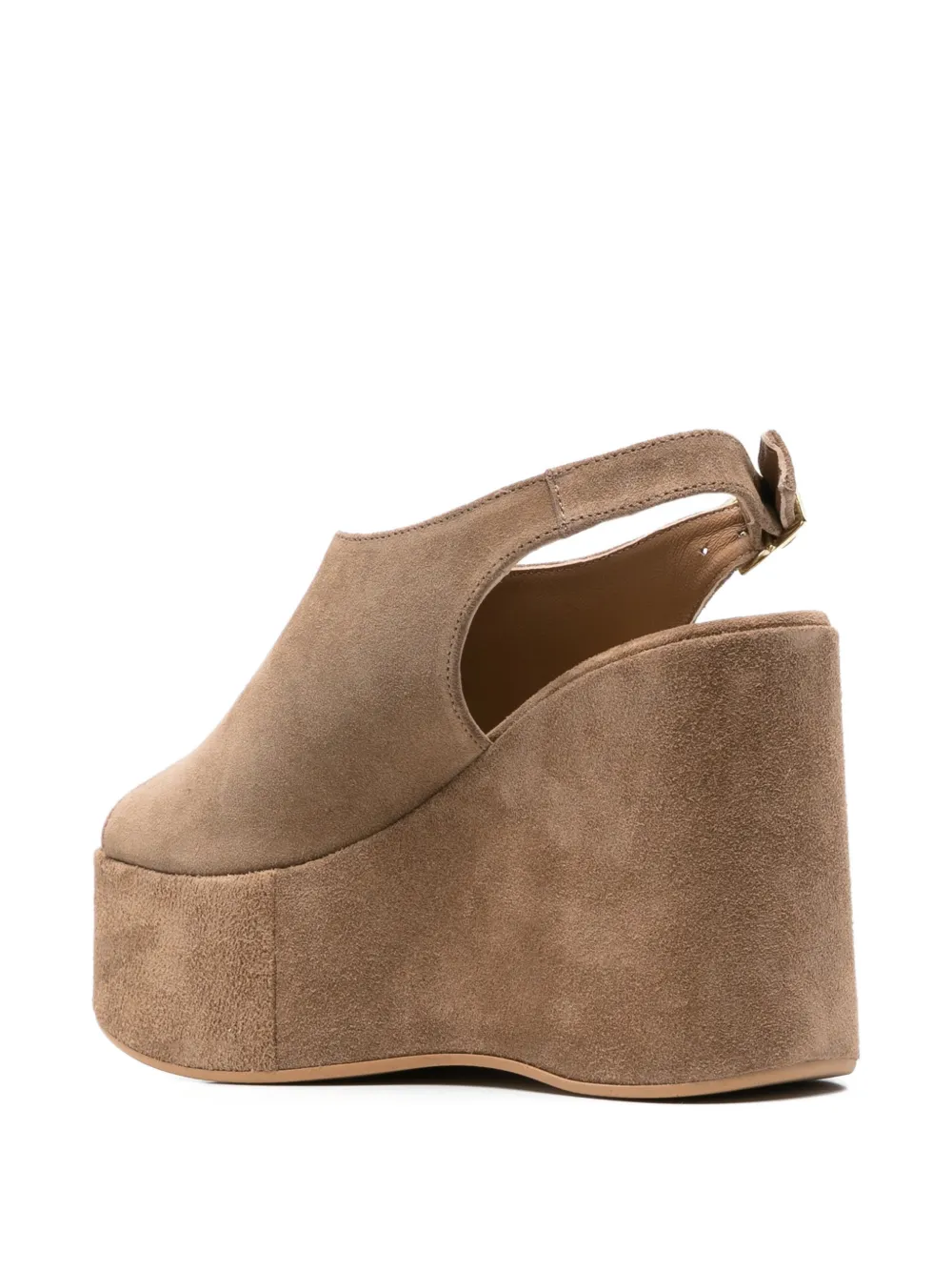 curiositè suede platform sandals Beige