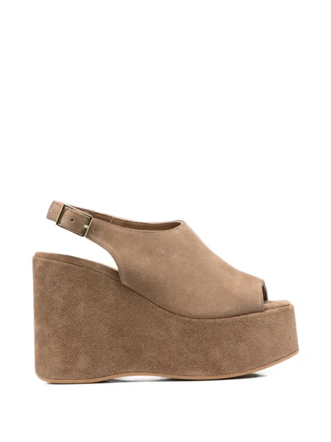 curiositè suede platform sandals