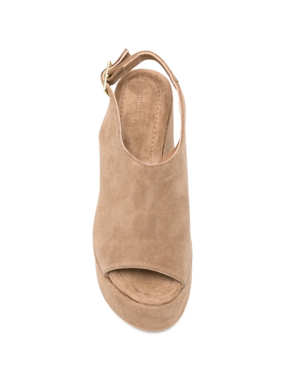curiositè suede platform sandals Beige