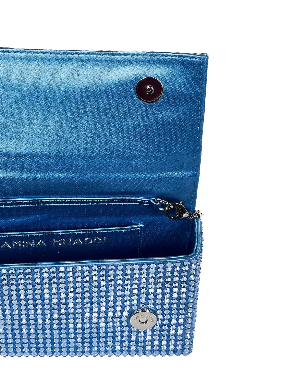 Amina Muaddi Paloma kleine clutch Blauw