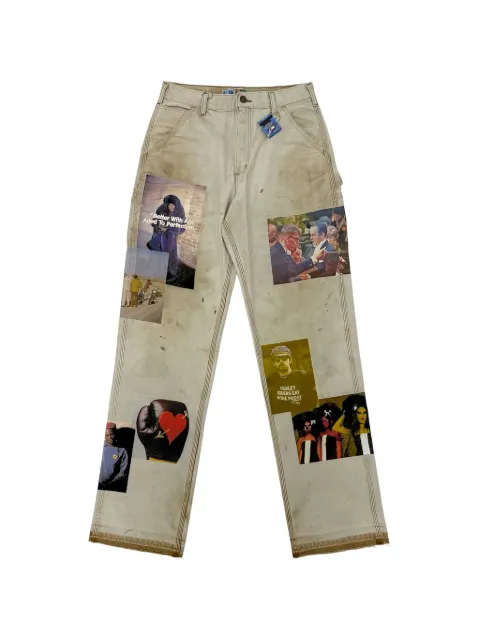Better with Age  patch-detail carpenter trousers