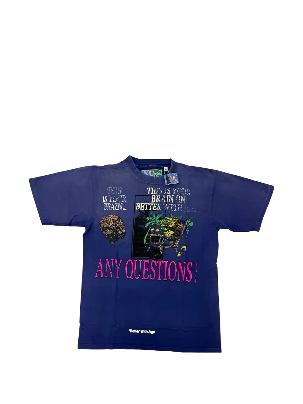 Better with Age Mush graphic-print T-shirt - Blau