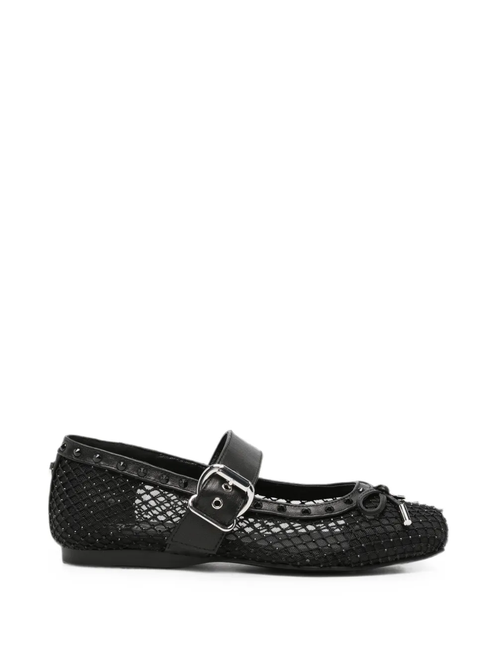 Cult stud-embellishment ballet flats Zwart
