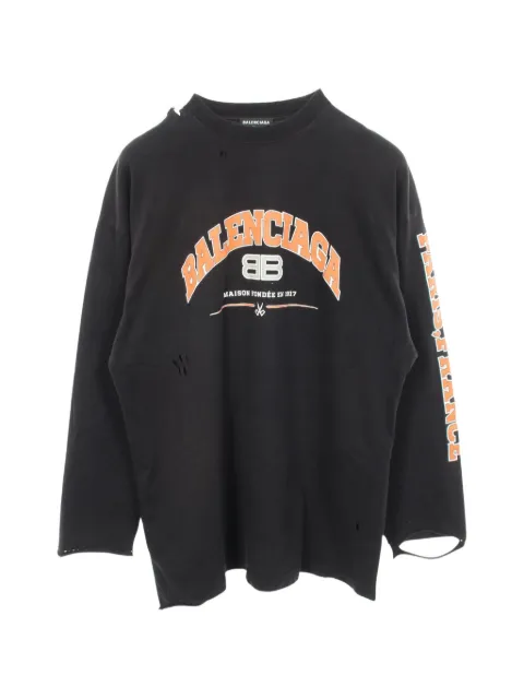 Balenciaga Pre-Owned 2000s logo-print long-sleeved T-shirt